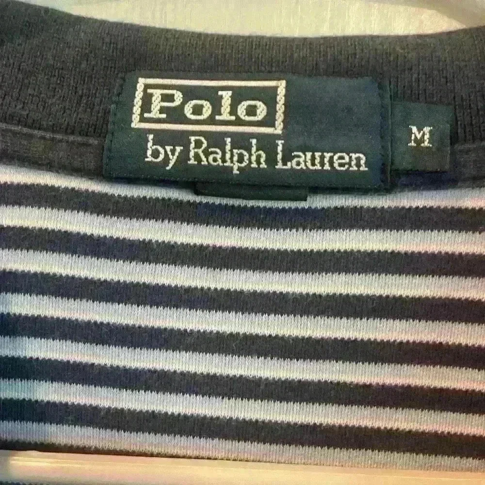 Polo by Ralph Lauren Size Medium Navy and White Striped